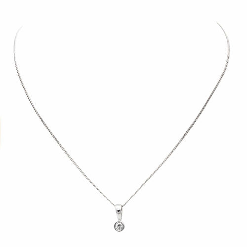 Collier Collier Chaîne + pendentif Or blanc Diamant 58 Facettes 578624CD