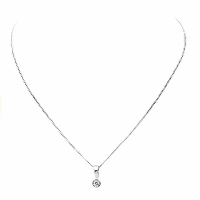 Collier Collier Chaîne + pendentif Or blanc Diamant 58 Facettes 578624CD