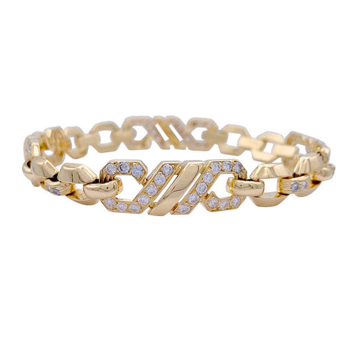 Bracelet Bracelet or jaune, diamants. 58 Facettes 32739