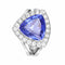 Bague Bague Or Gris, Tanzanite et Diamants 58 Facettes 31F00016