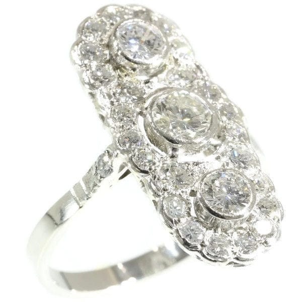 Bague 56 Bague platine et diamants 58 Facettes 16300-0191