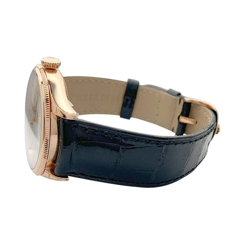 Montre Montre Rolex, "Cellini", or rose, cuir. 58 Facettes 32065