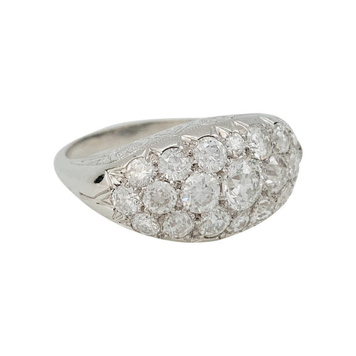 Bague 53 Bague jarretière platine et diamants. 58 Facettes 31232