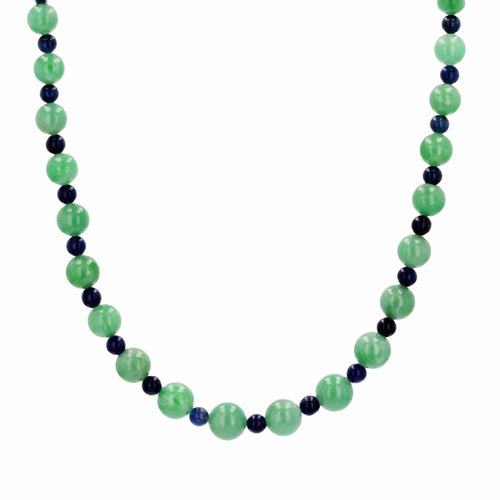 Collier Collier de jade et sodalite 58 Facettes 07-106B