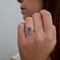 Bague Bague améthystes diamants or blanc 58 Facettes