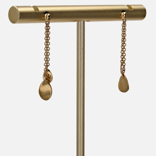 Boucles d'oreilles Boucles d'oreilles pendantes pétales d'or 58 Facettes 19-071