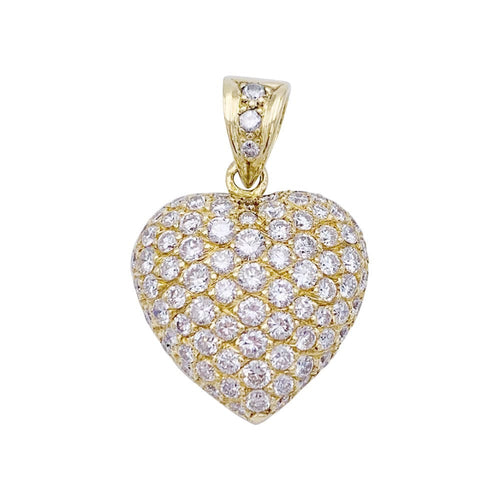 Pendentif Pendentif Coeur or jaune et diamants. 58 Facettes 32610