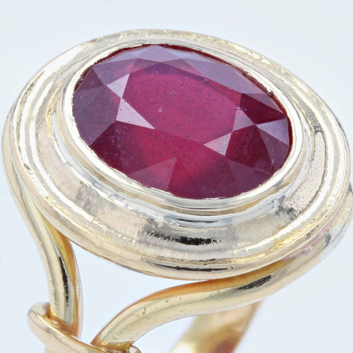 Bague 50 Bague ancienne en or et rubis 58 Facettes 22-212