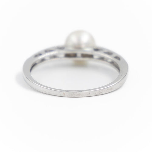 Bague 59 Bague Or blanc Perle 58 Facettes 1875600CN