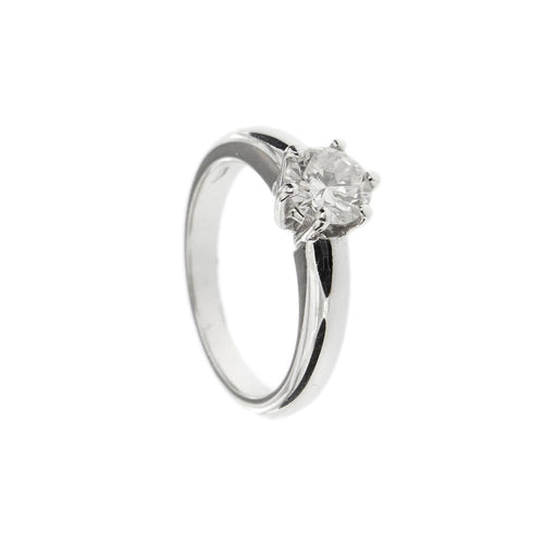 Bague 54 Bague solitaire Or blanc Diamant 58 Facettes 4114