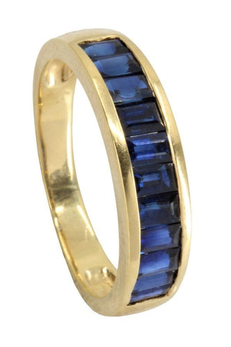 Bague 53.5 DEMI-ALLIANCE SAPHIRS 58 Facettes 052861