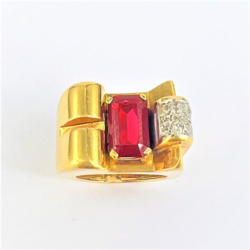 Bague Bague Tank en Or jaune 58 Facettes 20400000627