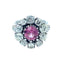 Bague Bague en or blanc, tourmalines roses, diamants 58 Facettes