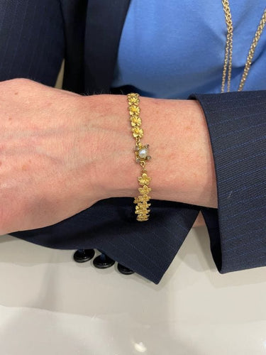 Bracelet BRACELET ANCIEN PERLE ET DIAMANTS 58 Facettes 046671