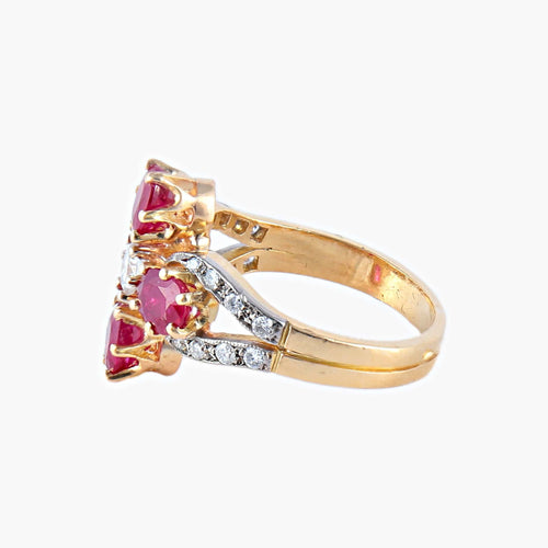 Bague 49 Bague Rubis Diamants 58 Facettes