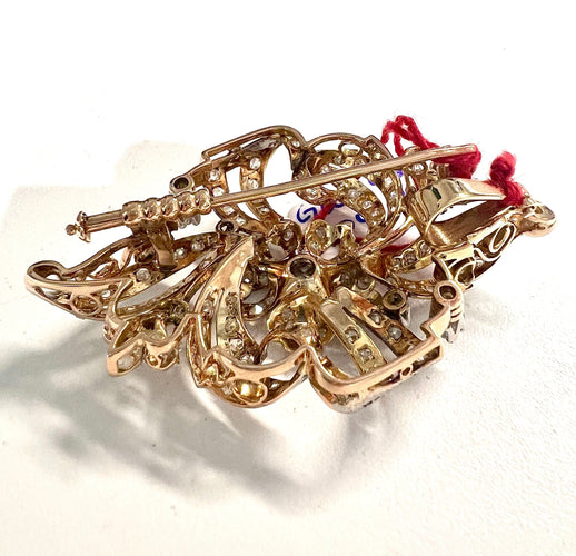 Broche BROCHE ART DÉCO DIAMANTS 58 Facettes