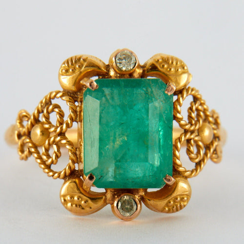 Bague 55 Bague Emeraude Diamants 58 Facettes ALGU19