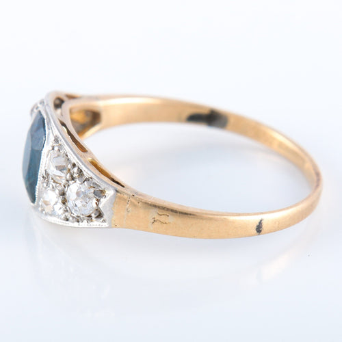 Bague Bague Art Déco Saphir Diamants 58 Facettes 2686