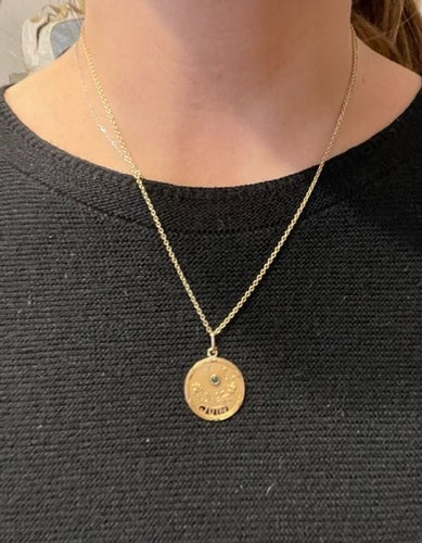 Pendentif Médaille Art Nouveau, en Or jaune 58 Facettes