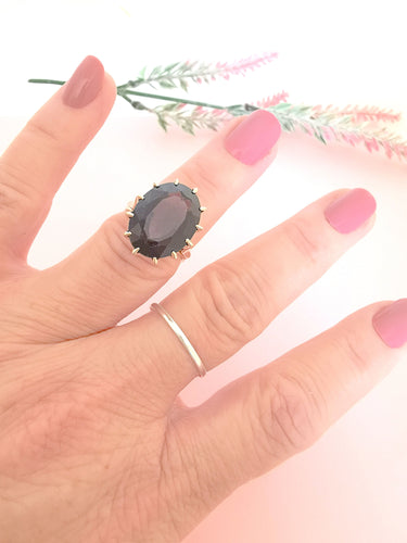 Bague Bague Grenat rhodolite violet 58 Facettes AA1609