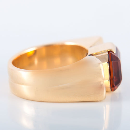 Bague 48 Bague tank Art Déco citrine de Madère 58 Facettes