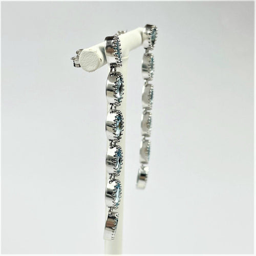 Boucles d'oreilles Boucles d'Oreilles Topazes Bleues Or blanc 58 Facettes 20400000662