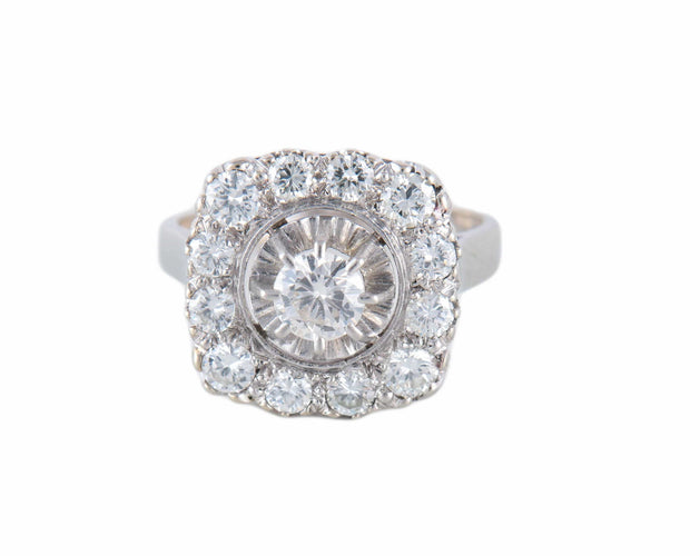 Bague BAGUE CARREE DIAMANTS 58 Facettes BO/220063-64 RIV