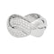 Bague 58 Bague Poiray, "Tresse", or blanc et diamants. 58 Facettes 31069