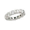 Bague 54 Alliance or blanc et diamants. 58 Facettes 31169