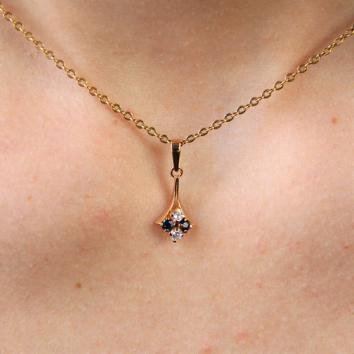 Pendentif Pendentif or jaune saphirs 58 Facettes 15-013B