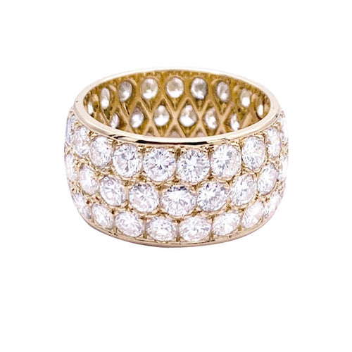 Bague 52 Bague bandeau, or jaune, diamants. 58 Facettes 32743