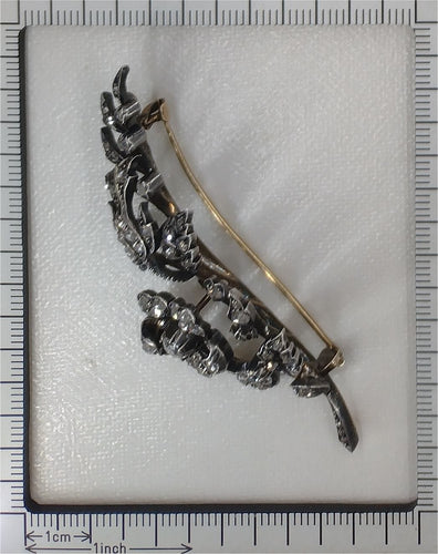 Broche Broche diamant branche fleurie 58 Facettes 23054-0122