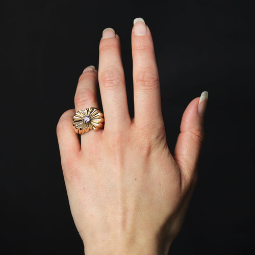 Bague 50 Bague tank godronnée saphir violet 58 Facettes 23-373