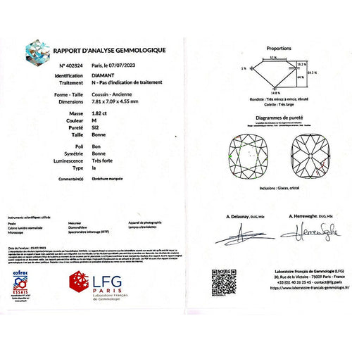 Bague 49 Bague marguerite diamants, platine. 58 Facettes 32928