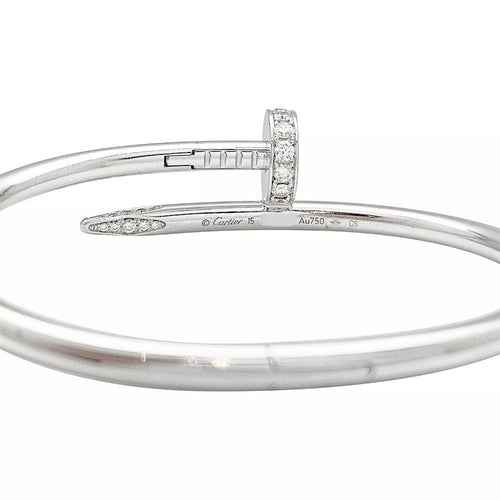 Bracelet Bracelet Cartier, "Juste un clou", or blanc et diamants 58 Facettes 31982