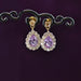 Boucles d'oreilles Boucles d'oreilles anciennes saphirs violet et diamants taillés en rose 58 Facettes 22-443