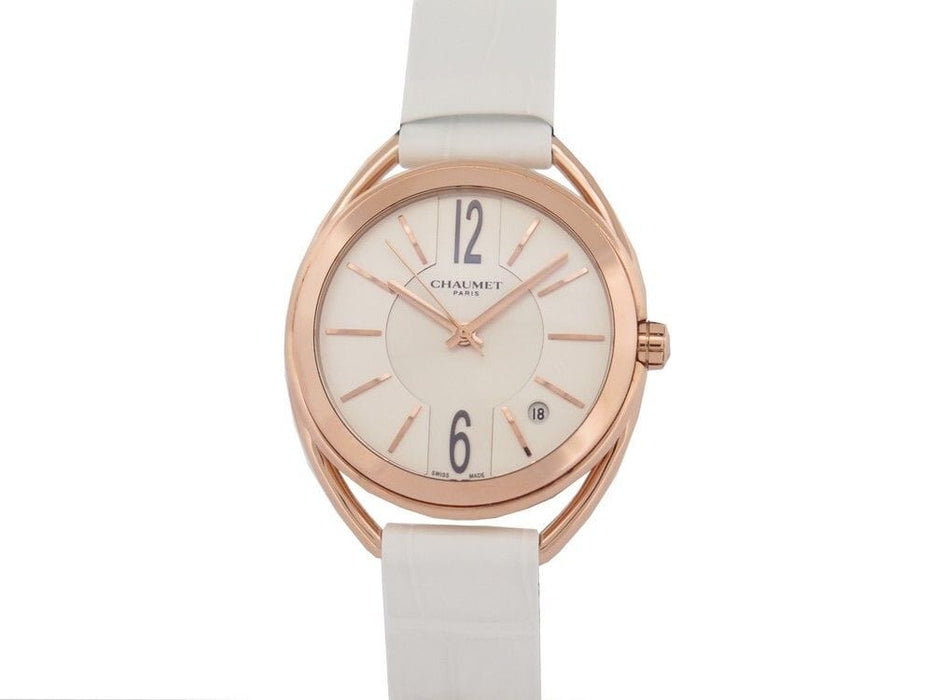 Montre montre CHAUMET liens en or rose 18k w23870-02a 33 mm quartz 58 Facettes 249529