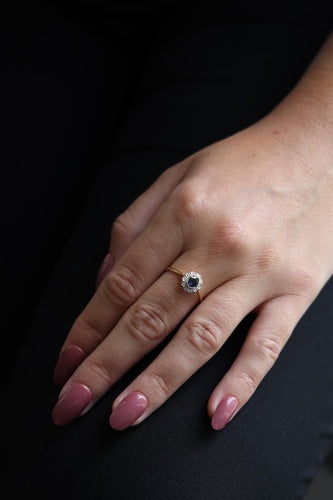 Bague 56 Bague Or jaune Saphir 58 Facettes 578376CD