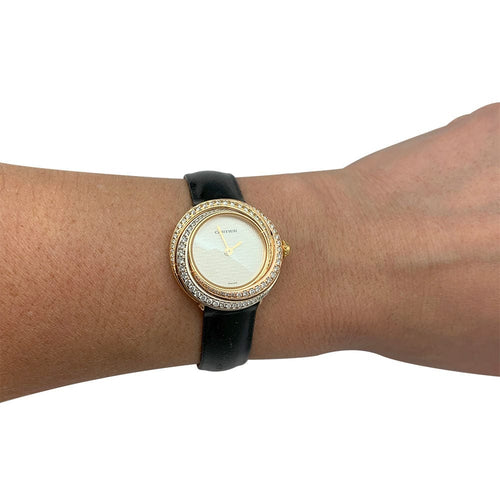 Montre Montre Cartier "Trinity", 3 ors, diamants, cuir. 58 Facettes 31238