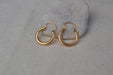 Boucles d'oreilles Créoles lisses (diamètre 15mm) 58 Facettes Ref1748