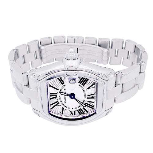 Montre Montre Cartier, "Roadster", acier sur acier. 58 Facettes 33239