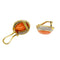 Boucles d'oreilles Boucles d'oreilles en or jaune, corail et diamants. 58 Facettes 30726