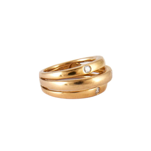 Bague BAGUE TROIS ANNEAUX OR & DIAMANTS 58 Facettes BO/230009 NSS