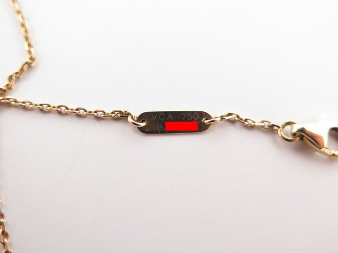 Collier collier van cleef &  arpels lucky alhambra or jaune oeil de tigre 58 Facettes 251004