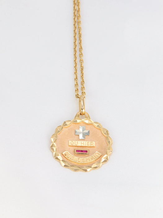 Pendentif Médaille Amour Augis 58 Facettes 748