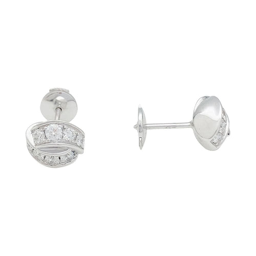 Boucles d'oreilles Boucles d'oreilles Chaumet "Séduction" en or blanc et diamants. 58 Facettes 31466