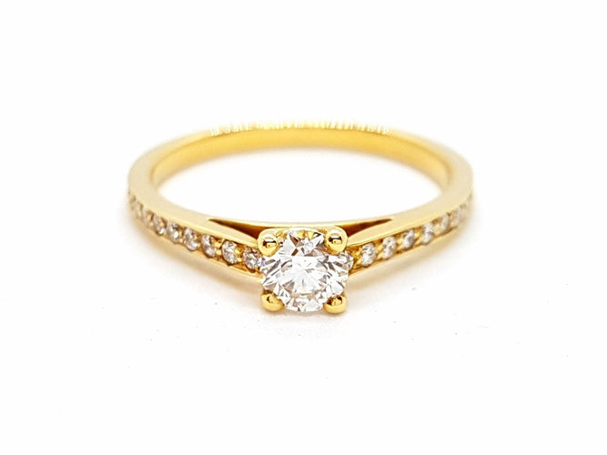 Bague 53 Bague Solitaire Or jaune Diamant 58 Facettes 578712RV
