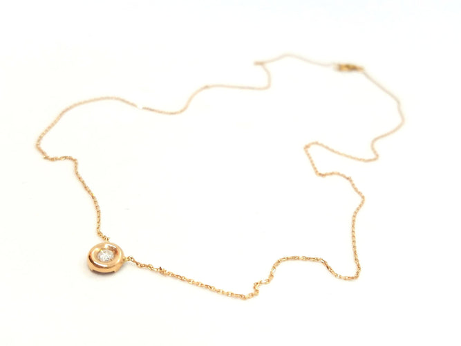 Collier Collier Or rose Diamant 58 Facettes 579121RV