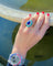 Bague Bague cocktail Boucheron Or jaune, Lapis Lazuli, Turquoises & Diamants 58 Facettes 1