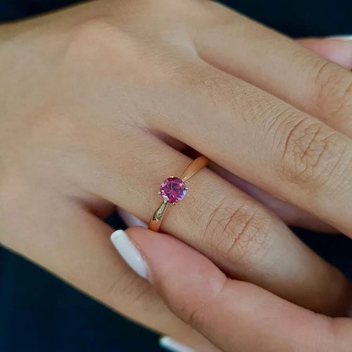 Bague Bague rhodolite or rose 58 Facettes